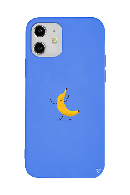Cute Banana Lansman Model İçi Kadife Silikon Telefon Kılıfı