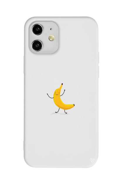 Cute Banana Lansman Model İçi Kadife Silikon Telefon Kılıfı