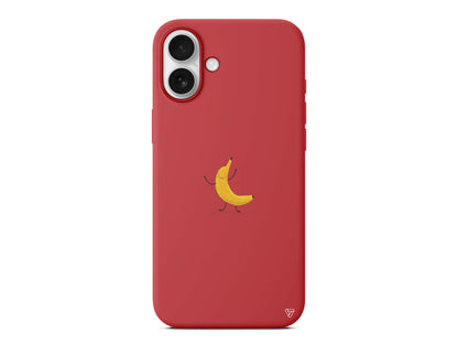 Cute Banana Lansman Model İçi Kadife Silikon Telefon Kılıfı – Plus Serisine Özel