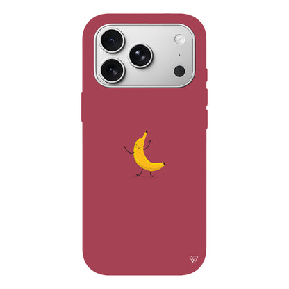 Cute Banana Lansman Model İçi Kadife Silikon Telefon Kılıfı