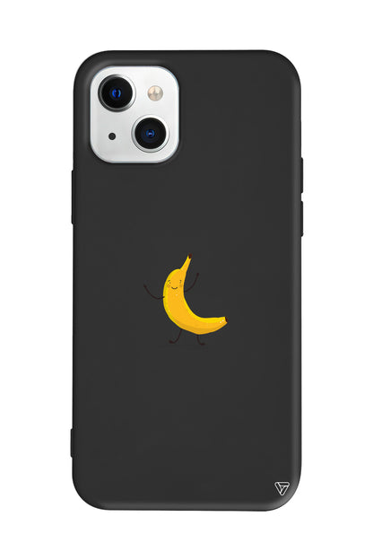 Cute Banana Lansman Model İçi Kadife Silikon Telefon Kılıfı