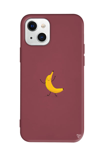Cute Banana Lansman Model İçi Kadife Silikon Telefon Kılıfı – Plus Serisine Özel