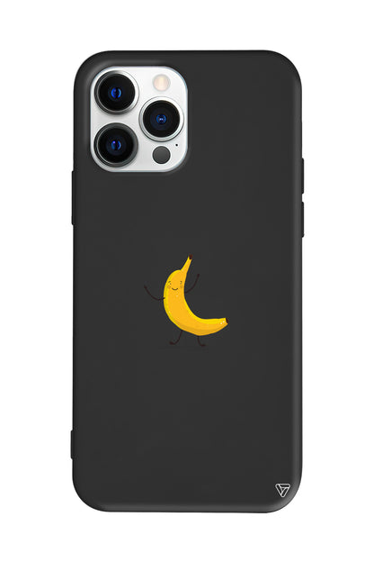 Cute Banana Lansman Model İçi Kadife Silikon Telefon Kılıfı