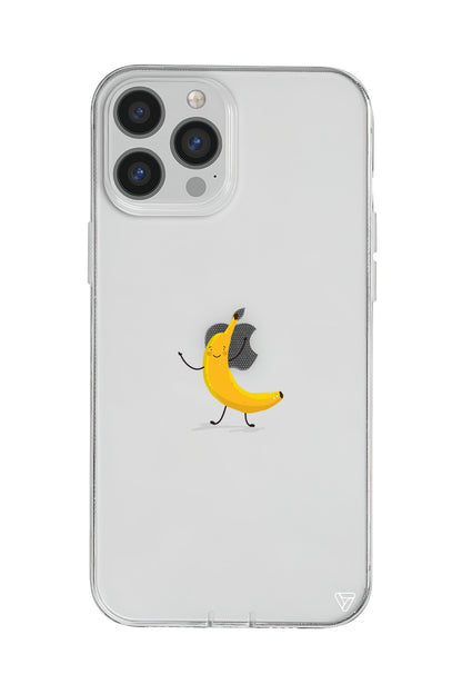 Cute Banana Lansman Model İçi Kadife Silikon Telefon Kılıfı