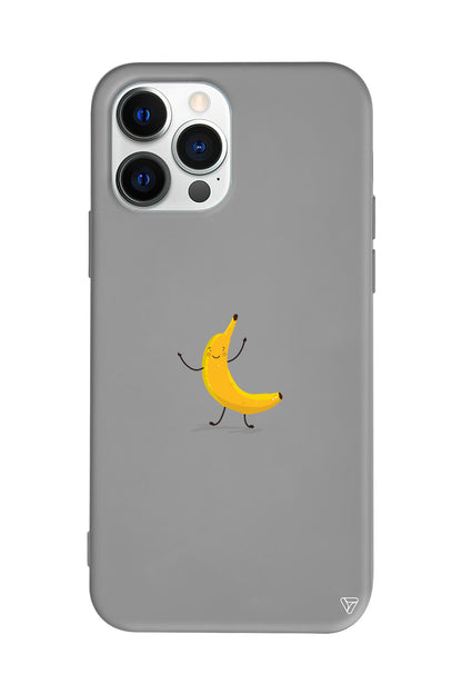 Cute Banana Lansman Model İçi Kadife Silikon Telefon Kılıfı