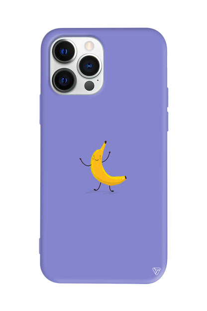 Cute Banana Lansman Model İçi Kadife Silikon Telefon Kılıfı