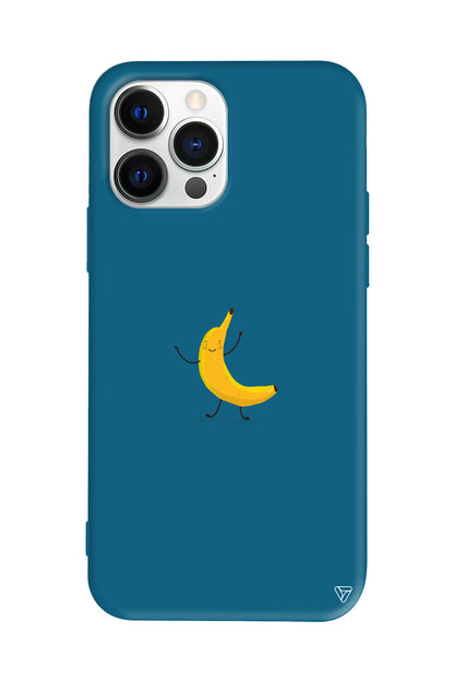 Cute Banana Lansman Model İçi Kadife Silikon Telefon Kılıfı