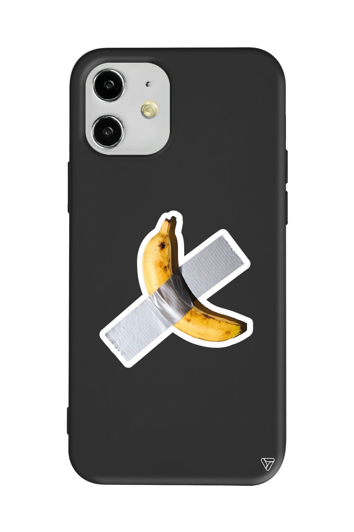 Duvara Bantlanmış Muz Lansman Model İçi Kadife Silikon Telefon Kılıfı