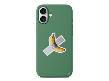 Duvara Bantlanmış Muz Lansman Model İçi Kadife Silikon Telefon Kılıfı