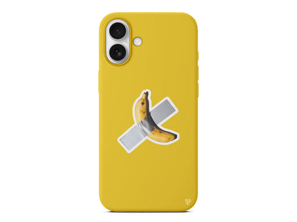 Duvara Bantlanmış Muz Lansman Model İçi Kadife Silikon Telefon Kılıfı – Plus Serisine Özel