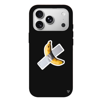 Duvara Bantlanmış Muz Lansman Model İçi Kadife Silikon Telefon Kılıfı