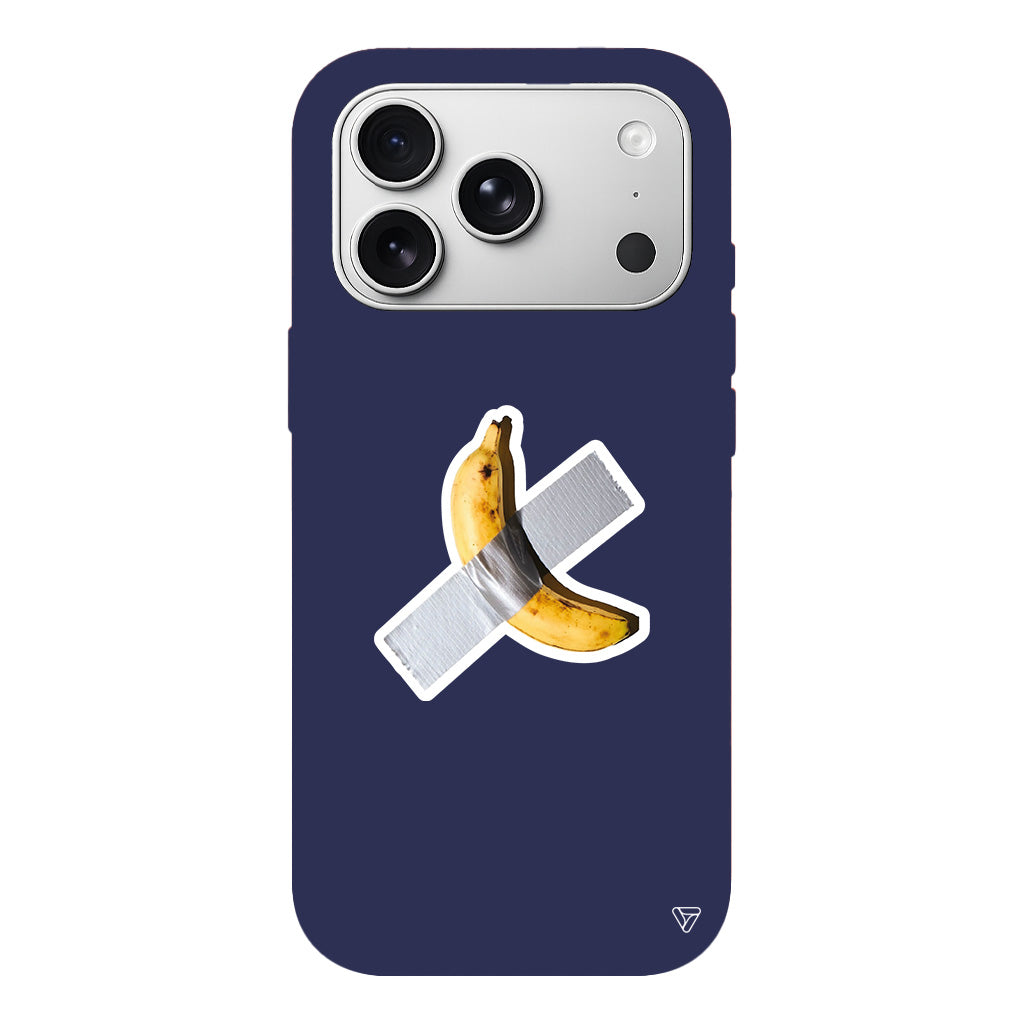 Duvara Bantlanmış Muz Lansman Model İçi Kadife Silikon Telefon Kılıfı