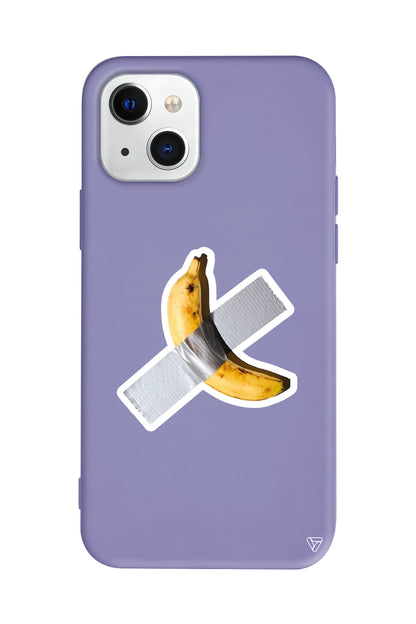 Duvara Bantlanmış Muz Lansman Model İçi Kadife Silikon Telefon Kılıfı