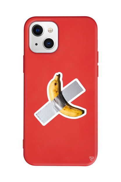 Duvara Bantlanmış Muz Lansman Model İçi Kadife Silikon Telefon Kılıfı – Plus Serisine Özel