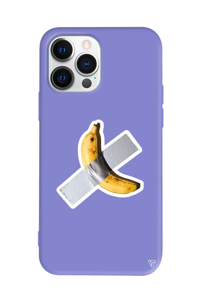 Duvara Bantlanmış Muz Lansman Model İçi Kadife Silikon Telefon Kılıfı