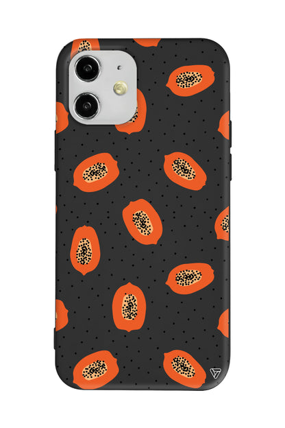 Papaya Lansman Model İçi Kadife Silikon Telefon Kılıfı