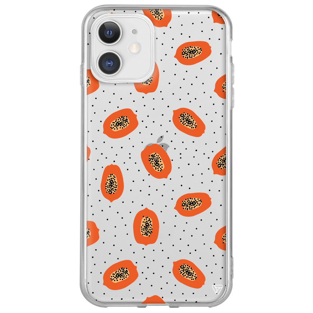 Papaya Lansman Model İçi Kadife Silikon Telefon Kılıfı