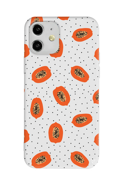 Papaya Lansman Model İçi Kadife Silikon Telefon Kılıfı