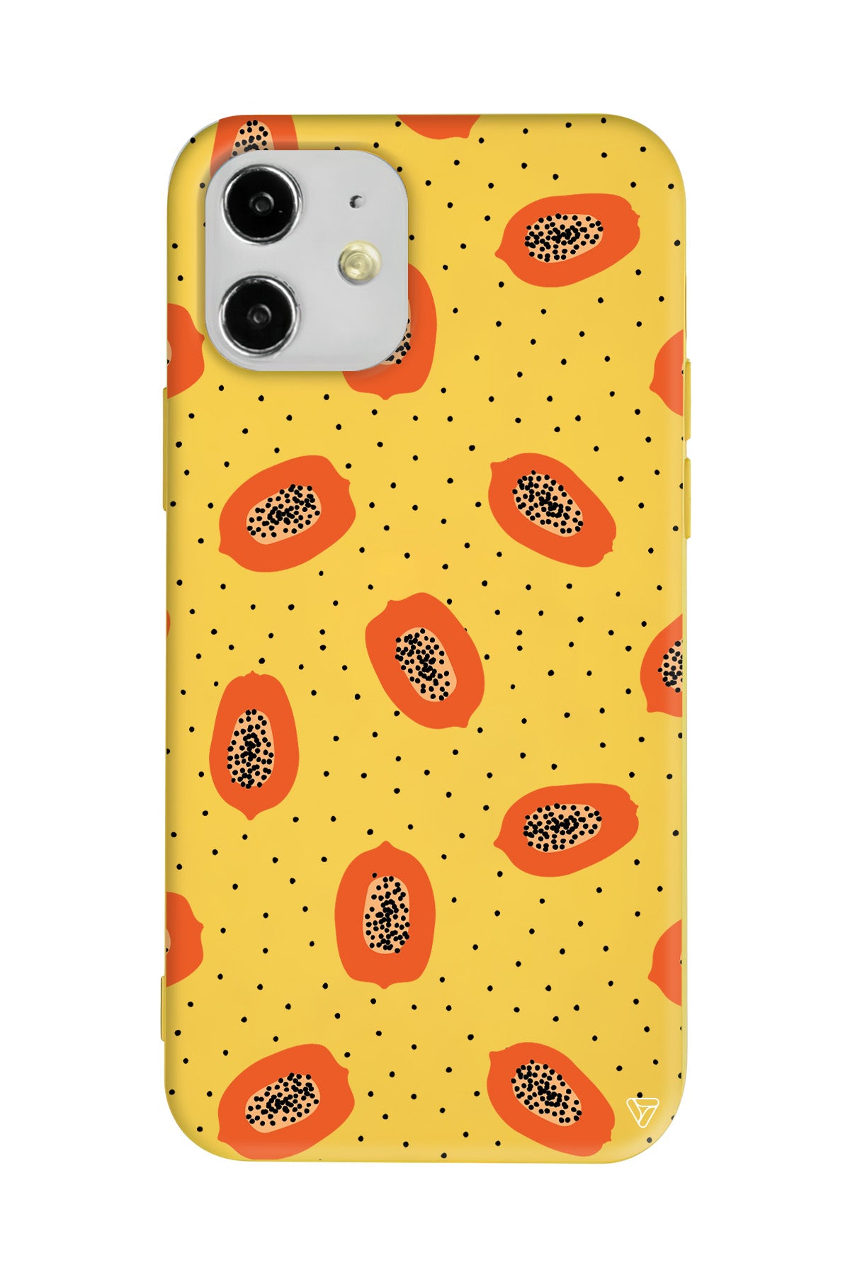 Papaya Lansman Model İçi Kadife Silikon Telefon Kılıfı