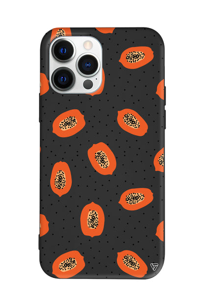 Papaya Lansman Model İçi Kadife Silikon Telefon Kılıfı