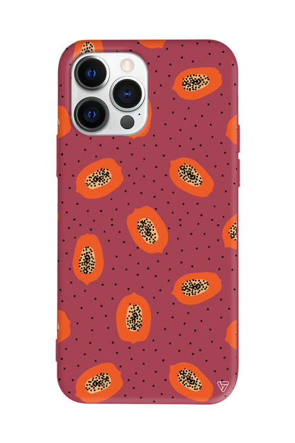 Papaya Lansman Model İçi Kadife Silikon Telefon Kılıfı