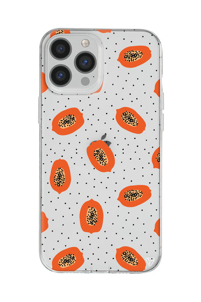 Papaya Lansman Model İçi Kadife Silikon Telefon Kılıfı