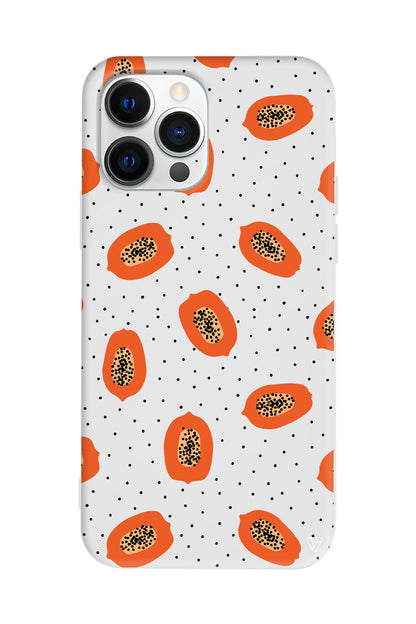 Papaya Lansman Model İçi Kadife Silikon Telefon Kılıfı