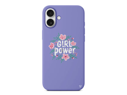 Çiçekli Girl Power Lansman Model İçi Kadife Silikon Telefon Kılıfı – Plus Serisine Özel