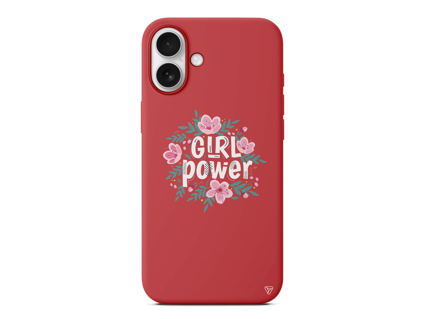 Çiçekli Girl Power Lansman Model İçi Kadife Silikon Telefon Kılıfı – Plus Serisine Özel