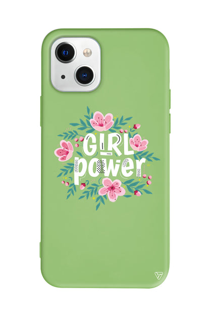 Çiçekli Girl Power Lansman Model İçi Kadife Silikon Telefon Kılıfı – Plus Serisine Özel
