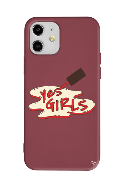 Yes Girls Lansman Model İçi Kadife Silikon Telefon Kılıfı