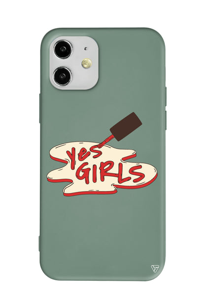 Yes Girls Lansman Model İçi Kadife Silikon Telefon Kılıfı