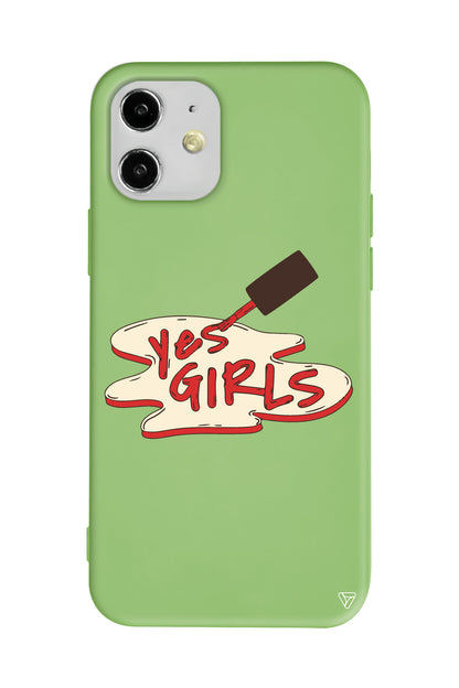 Yes Girls Lansman Model İçi Kadife Silikon Telefon Kılıfı