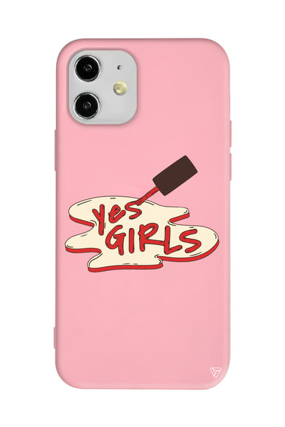 Yes Girls Lansman Model İçi Kadife Silikon Telefon Kılıfı