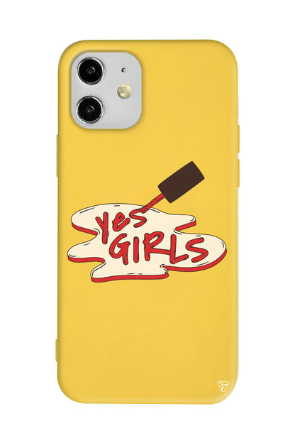 Yes Girls Lansman Model İçi Kadife Silikon Telefon Kılıfı