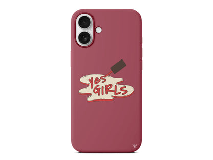 Yes Girls Lansman Model İçi Kadife Silikon Telefon Kılıfı