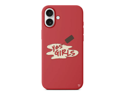 Yes Girls Lansman Model İçi Kadife Silikon Telefon Kılıfı – Plus Serisine Özel