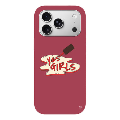 Yes Girls Lansman Model İçi Kadife Silikon Telefon Kılıfı