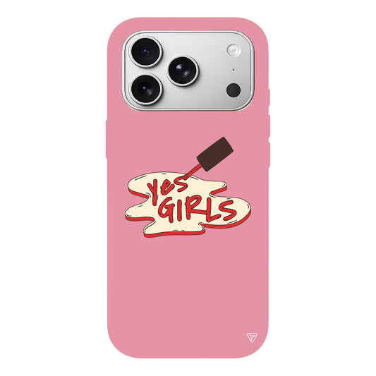 Yes Girls Lansman Model İçi Kadife Silikon Telefon Kılıfı