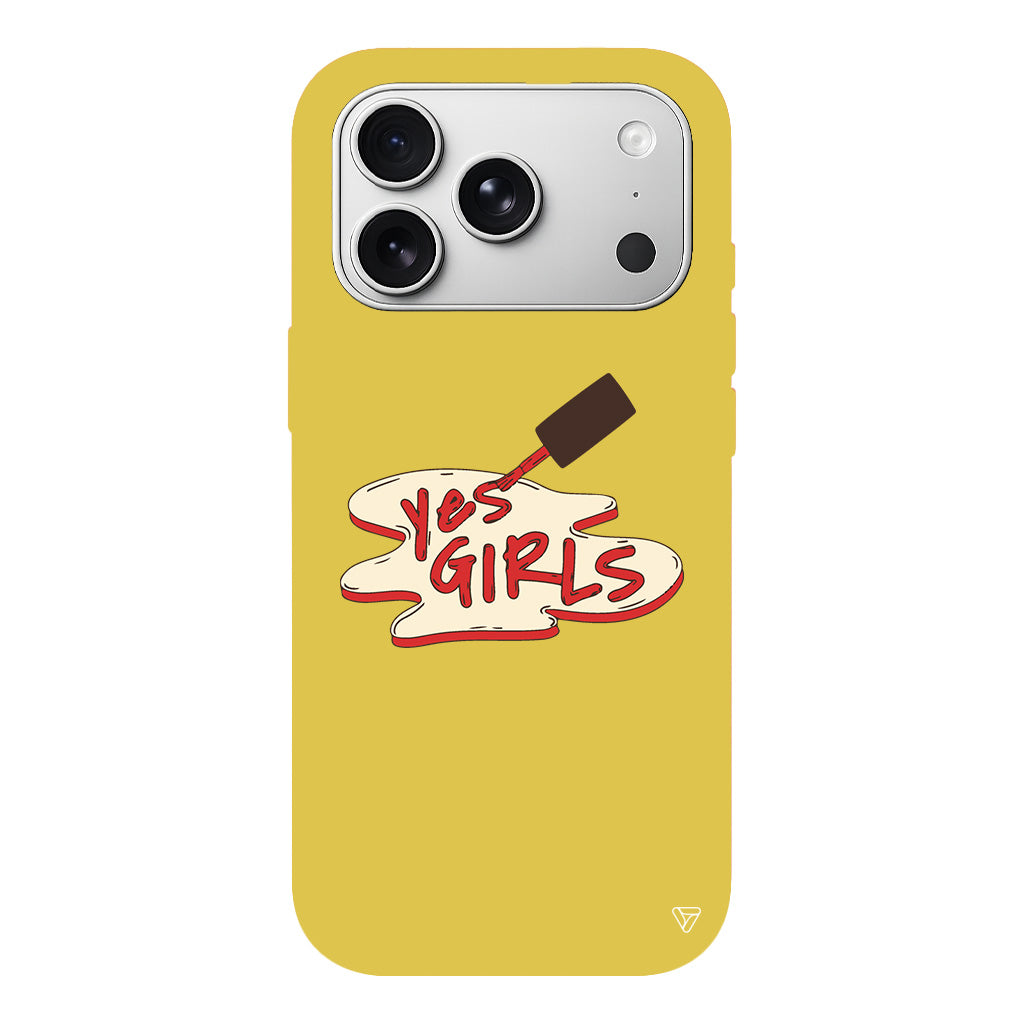 Yes Girls Lansman Model İçi Kadife Silikon Telefon Kılıfı