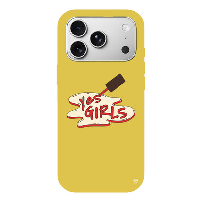 Yes Girls Lansman Model İçi Kadife Silikon Telefon Kılıfı