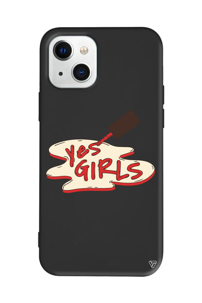 Yes Girls Lansman Model İçi Kadife Silikon Telefon Kılıfı