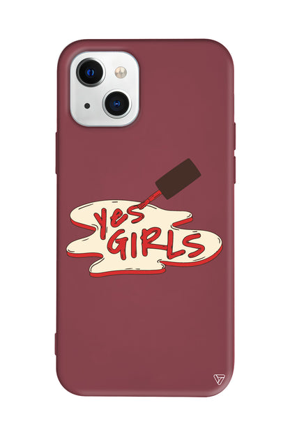 Yes Girls Lansman Model İçi Kadife Silikon Telefon Kılıfı