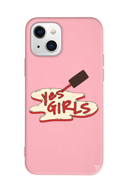 Yes Girls Lansman Model İçi Kadife Silikon Telefon Kılıfı