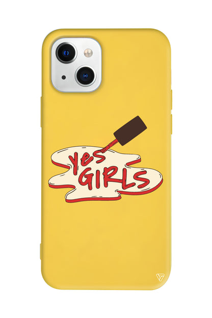 Yes Girls Lansman Model İçi Kadife Silikon Telefon Kılıfı