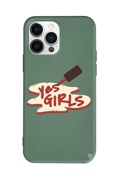 Yes Girls Lansman Model İçi Kadife Silikon Telefon Kılıfı