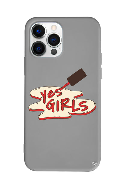 Yes Girls Lansman Model İçi Kadife Silikon Telefon Kılıfı