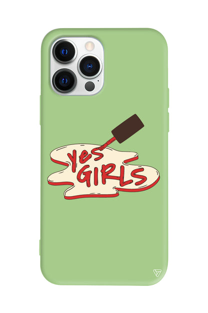Yes Girls Lansman Model İçi Kadife Silikon Telefon Kılıfı
