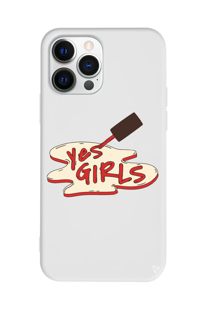 Yes Girls Lansman Model İçi Kadife Silikon Telefon Kılıfı