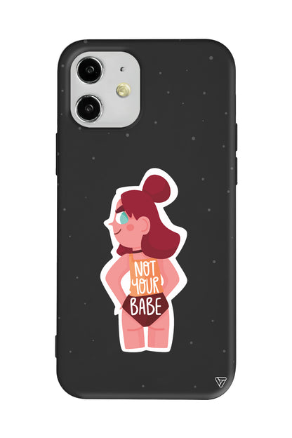 Not Your Babe Lansman Model İçi Kadife Silikon Telefon Kılıfı